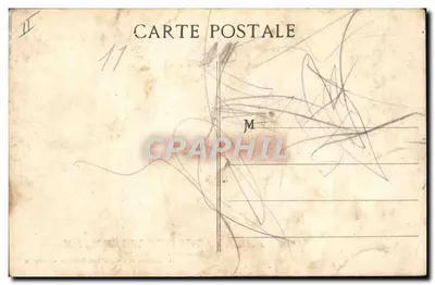 Molo w Pointe de l'Arche — widok nocny z jachtem i parowcem — R.P.D. Adolphe Woermann, Marsylia — Rewers