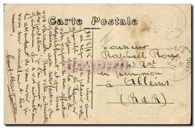 Paquebot "ABDA" — francuski paquebot pocztowy firmy N. Paquet (Kurier Maroka) — Wyd. H. Grimaud Fils et Cie, ul. Macénod 54, Marsylia — Rewers