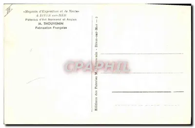 Mercado de animais — Dives-sur-Mer — Edições M. Thouvenin — Verso