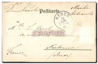 Femme lavant du linge — scène de campagne — Schwarzwald-Postkarten Nr. 2, éditeur Druckkarte — Verso