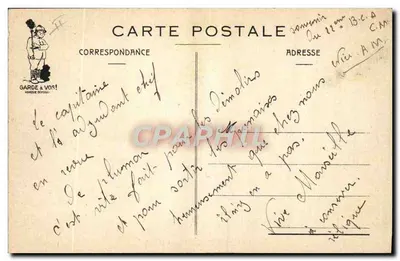 Sala de hospital — caricatura militar — Revue de Literie — Verso