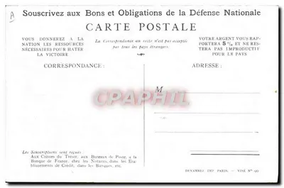 Soldado em ação — Slogan patriótico — Devambez, Imp. Paris, N° 90 — Verso