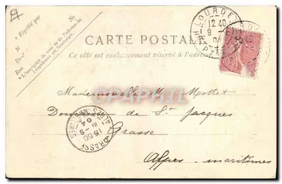 Marché aux bestiaux — scène animée avec vaches et personnes — V.P. Paris N. 84 — Verso