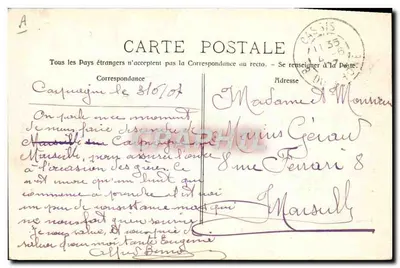 Campanha de 1907 — Exercício de Basse-Corse — Risoul editor — Verso