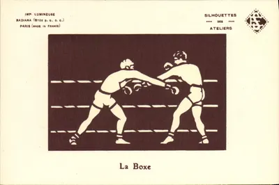 A Boxe — Silhuetas dos Ateliers — Radiana (Btée S. G. D. G.) Paris (Made in France)
