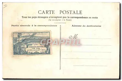 Concurso Nacional de Tiro — VIIIª Festa Anual de Tiro — Lyon 1904 — Vietoire, Lyon — Verso