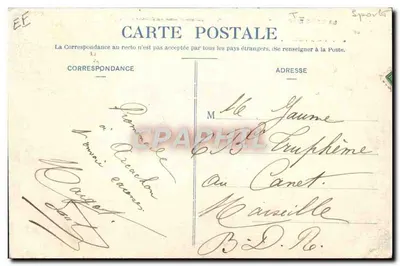 A Costa de Prata — Arcachon-Mouilleau — Libourne — Henry Gullher, rue Fonneuve — Verso