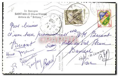 Przybycie "Brittany" — Saint-Malo — Wydawnictwo Greff — Rewers