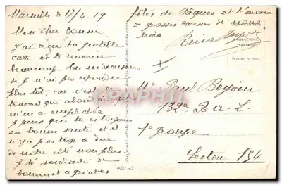 Dziewczyna z owcem — scena pasterska — Rondina — Rewers