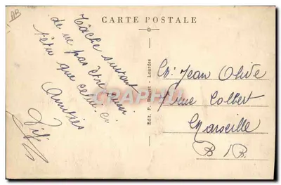 Scènes et Types des Pyrénées — 1. Scènes et Types des Pyrénées — Éditeur P. Doucet - Lourdes — Verso