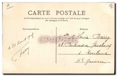 Kobieta w stroju ossalais — Pyrenées — Wydawnictwo Pyrenées, nr 2043 — Rewers