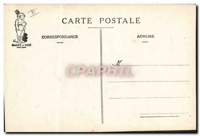 Las Corvées — caricatura de P. Codenie — editor Garde & Vosi — Reverso