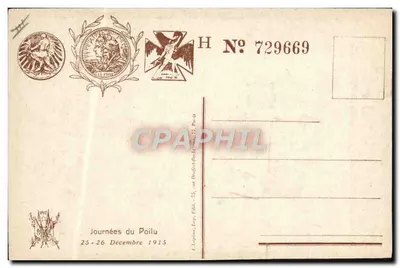 Días del Poilu — Día del Poilu — J. Lapina, París — Reverso