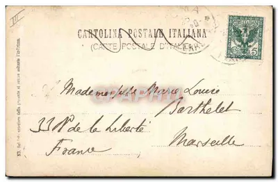 Roma - Kwiecień 1904 — portrety dwóch mężczyzn — wydawca N.M. — Rewers