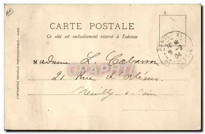 O Rei e a Rainha da Itália em Paris — LL. — 14-18 Out. 1903 — Verso