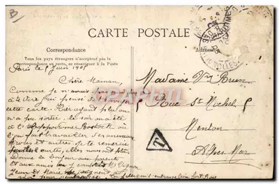 Visita de S.M. Alphonse XIII a Paris — Aspecto da Place de la Concorde — C.L.C. — Verso