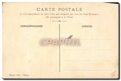 Henri de Gascous en Nérac — caricatura política — TH. Bouquet, Auch — Reverso