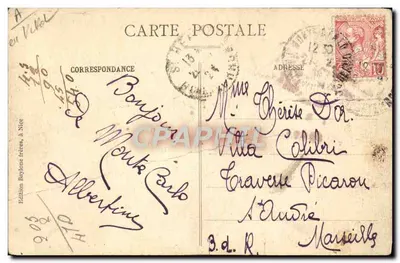 Monte-Carlo — Tir aux pigeons — B. F. — n° 233 — Verso