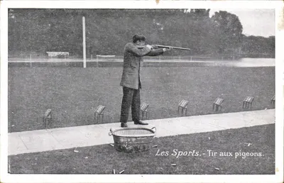 Tiro aos pombos — Les Sports — Editor C. Beriot, Paris