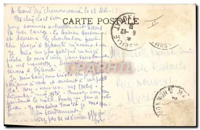S S CHENONCEAUX — schip van de Messageries Maritimes — uitgever niet geïdentificeerd — Achterkant