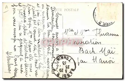 S.S. CHANTILLY — Cie des Messageries Maritimes — carta postal — Verso