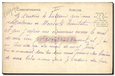 Philippeville — Os Quais e o 'Courrier de France' da Cie Mixte — Graphil — Verso