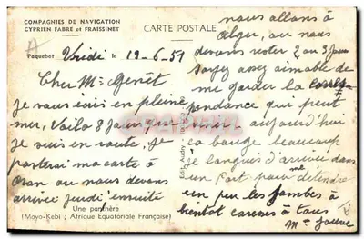 Um caçador com uma pantera — Editor Pierre Icmac, número de série não visível — Verso