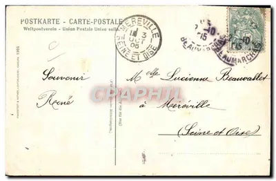 Dompteur Fritz Schilling — avec lion dans un cirque — éditeur WILKOSTETT & WATNER, LÜCHTENACHER, JAMURG, 1905 — Verso