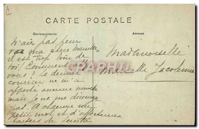 Tonkin — Tigre surpreendido à espreita — Collect. Dieuladis — N° 625 — Verso