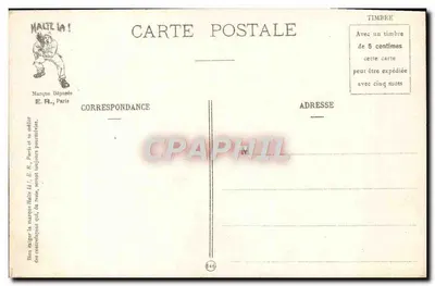 L'ENVIE — Los siete pecados capitales del soldado — E.R. Paris, Modelo depositado, N° 638 — Reverso