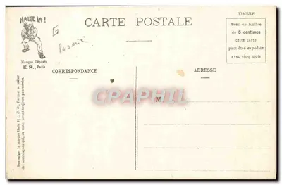 Los siete pecados capitales del soldado — La lujuria — E.R. Paris, Modelo depositado N° 638 — Reverso