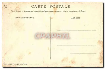 Crédit Foncier d'Algérie et de Tunisie — karta reklamowa z mapą geograficzną — J. dela Noye, 1924 — Rewers