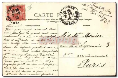 Mujer en traje catalán — Tipo catalana — editor M.D.L. n°2504 — Reverso
