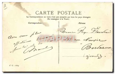 Pyrénées — Montagnard próbujący uniknąć swojej pięknej — wydawca C.C. n°1019 — Rewers