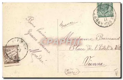 Bilhete postal antigo SAR Il Principe di Piemonte — Verso