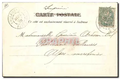 Los Soberanos de Italia en París — Avenue de l'Opéra — París, 21 de noviembre de 1903 — Reverso