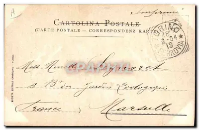 S.A.R. Emanuele Filiberto Duque de Aosta — retrato militar — Società Editrice Cartoline, Torino — Verso