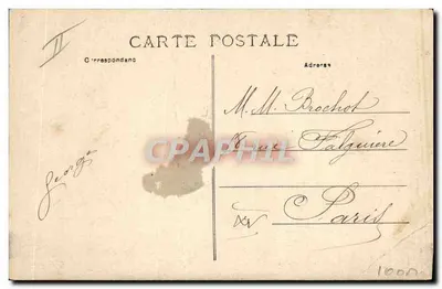 La Pallice — O navio de passageiro "Corse" dos Chargeurs Réunis saindo para a volta ao mundo — R.B.L.R. — Verso