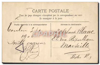 समुद्र के किनारे पर एक लड़की — Lenormand Paris संख्या 1242 — S.I.P. — पीछे