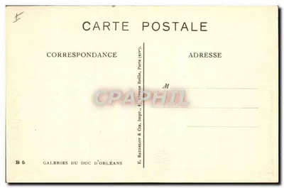 Löwen in der Savanne — bergiges Landschaft — Galeries du Duc d'Orléans, Paris — Rückseite