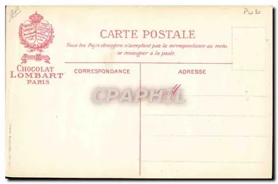 Servindo chá — Chocolat Lombart — Harald P. — Verso