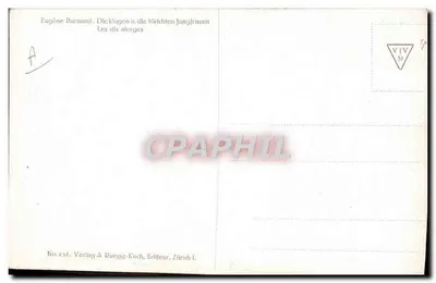 As dez virgens — Eugène Burnand — Verlag A. Ruegg-Koch, Zürich — Verso