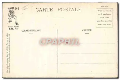 DOŚWIADCZENIE 20 LAT NA CASERNE — E.R., Paryż, Zarejestrowany model n° 1914 — Rewers