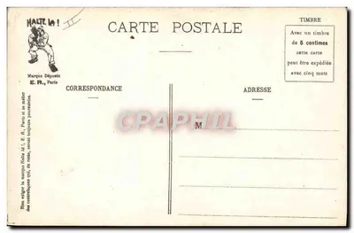 Cenas militares — Em movimento — E. R., Paris, Modelo depositado n° 14877 — Verso