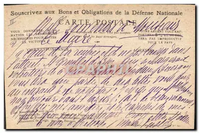 Soldado em ação — Slogan patriótico — Carta postal da Defesa Nacional — Verso