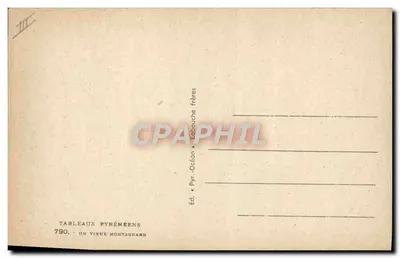 Um velho montanês — Ed. «Pyr.-Océan» — n° 790 — Verso