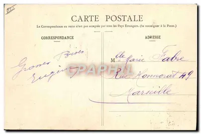 NICE, 5 de abril de 1909 — Presidencial — M. Fallières — Tuja, foto-editora, Nérac — Verso