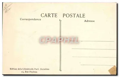 Jean Jaurès — retrato — Foto G. Richard — Verso