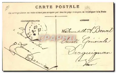 LYON. Maio 1907. — Viagem Presidencial. — Sr. Fallières subindo em carroça — Editor não visível — Verso
