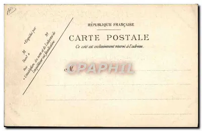 Os Soberanos da Itália em Paris — Avenida da Ópera — editor não visível — Verso